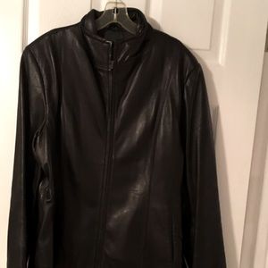 Superior black leather jacket